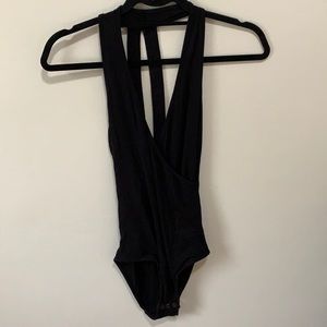 Blank deep v neck bodysuit